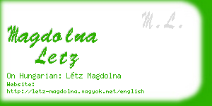 magdolna letz business card